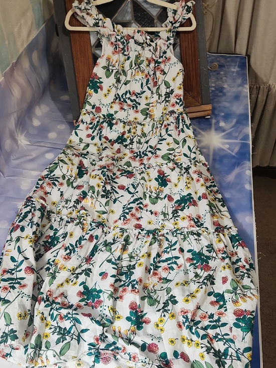 Nautica Dresses & Skirts - Nautica Jeans Women’s Floral Maxi Dress With On Or Off Shoulder 💯% Cotton